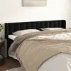 Image de Tête De Lit Avec Oreilles Noir 203x16x78/88 Cm Velours Vidaxl