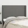 Image de Tête De Lit Avec Oreilles Gris Foncé 147x16x118/128 Cm Tissu Vidaxl