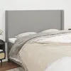 Image de Tête De Lit Avec Oreilles Gris Clair 163x16x118/128 Cm Tissu Vidaxl