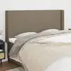 Image de Tête De Lit Avec Oreilles Taupe 163x16x118/128 Cm Tissu Vidaxl