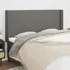Image de Tête De Lit Avec Oreilles Gris Foncé 183x16x118/128 Cm Tissu Vidaxl
