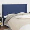 Image de Tête De Lit Avec Oreilles Bleu 203x16x118/128 Cm Tissu Vidaxl