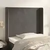 Image de Tête De Lit Avec Oreilles Gris Foncé 103x16x118/128 Cm Velours Vidaxl