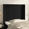 Image de Tête De Lit Avec Oreilles Noir 103x16x118/128 Cm Velours Vidaxl