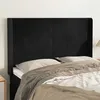 Image de Tête De Lit Avec Oreilles Noir 147x16x118/128 Cm Velours Vidaxl