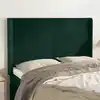 Image de Tête De Lit Avec Oreilles Vert Foncé 147x16x118/128 Cm Velours Vidaxl