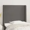 Image de Tête De Lit Avec Oreilles Gris 93x16x118/128 Cm Similicuir Vidaxl