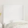 Image de Tête De Lit Avec Oreilles Blanc 103x16x118/128 Cm Similicuir Vidaxl