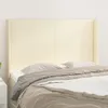 Image de vidaXL Tête de lit avec oreilles Crème 147x16x118-128 cm Similicuir3119392