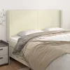 Image de Tête De Lit Avec Oreilles Crème 203x16x118/128 Cm Similicuir Vidaxl