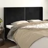 Image de vidaXL Tête de lit avec oreilles Noir 183x16x118/128 cm Velours 3119502