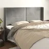 Image de Tête De Lit Avec Oreilles Gris Clair 203x16x118/128 Cm Velours Vidaxl