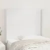 Image de Tête De Lit Avec Oreilles Blanc 103x16x118/128 Cm Similicuir Vidaxl