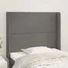 Image de Tête De Lit Avec Oreilles Gris 103x16x118/128 Cm Similicuir Vidaxl