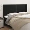 Image de Tête De Lit Avec Oreilles Noir 183x16x118/128 Cm Similicuir Vidaxl