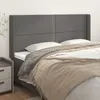 Image de Tête De Lit Avec Oreilles Gris 203x16x118/128 Cm Similicuir Vidaxl
