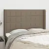 Image de Tête De Lit Avec Oreilles Taupe 147x16x118/128 Cm Tissu Vidaxl