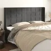 Image de Tête De Lit Avec Oreilles Gris Foncé 183x16x118/128 Cm Velours Vidaxl