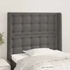 Image de Tête De Lit Avec Oreilles Gris 83x16x118/128 Cm Similicuir Vidaxl