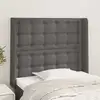 Image de Tête De Lit Avec Oreilles Gris 93x16x118/128 Cm Similicuir Vidaxl