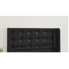 Image de Tête De Lit Avec Oreilles Noir 103x16x118/128 Cm Similicuir Vidaxl