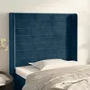 Image de vidaXL Tête de lit avec oreilles Bleu foncé 83x16x118/128 cm Velours 3119754