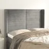 Image de Tête De Lit Avec Oreilles Gris Clair 147x16x118/128 Cm Velours Vidaxl