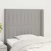 Image de Tête De Lit Avec Oreilles Gris Clair 93x16x118/128 Cm Tissu Vidaxl