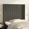 Image de Tête De Lit Avec Oreilles Gris Foncé 103x16x118/128 Cm Velours Vidaxl