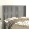 Image de Tête De Lit Avec Oreilles Gris Clair 147x16x118/128 Cm Velours Vidaxl