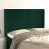 Image de Tête De Lit Avec Oreilles Vert Foncé 147x16x118/128 Cm Velours Vidaxl