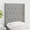 Image de Tête De Lit Avec Oreilles Gris Clair 83x16x118/128 Cm Tissu Vidaxl