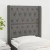 Image de Tête De Lit Avec Oreilles Gris Foncé 83x16x118/128 Cm Tissu Vidaxl