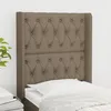 Image de Tête De Lit Avec Oreilles Taupe 83x16x118/128 Cm Tissu Vidaxl