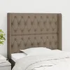 Image de Tête De Lit Avec Oreilles Taupe 93x16x118/128 Cm Tissu Vidaxl