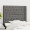 Image de Tête De Lit Avec Oreilles Gris Foncé 103x16x118/128 Cm Tissu Vidaxl