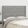 Image de Tête De Lit Avec Oreilles Gris Clair 147x16x118/128 Cm Tissu Vidaxl