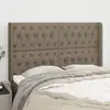 Image de Tête De Lit Avec Oreilles Taupe 147x16x118/128 Cm Tissu Vidaxl