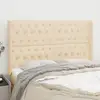 Image de Tête De Lit Avec Oreilles Crème 147x16x118/128 Cm Tissu Vidaxl