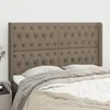 Image de Tête De Lit Avec Oreilles Taupe 163x16x118/128 Cm Tissu Vidaxl