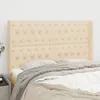 Image de Tête De Lit Avec Oreilles Crème 163x16x118/128 Cm Tissu Vidaxl