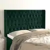 Image de Tête De Lit Avec Oreilles Vert Foncé 147x16x118/128 Cm Velours Vidaxl