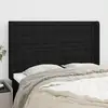 Image de Tête De Lit Avec Oreilles Noir 147x16x118/128 Cm Tissu Vidaxl