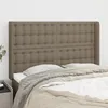 Image de Tête De Lit Avec Oreilles Taupe 147x16x118/128 Cm Tissu Vidaxl