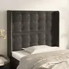 Image de Tête De Lit Avec Oreilles Gris Foncé 83x16x118/128 Cm Velours Vidaxl