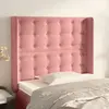 Image de Tête De Lit Avec Oreilles Rose 83x16x118/128 Cm Velours Vidaxl