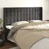 Image de Tête De Lit Avec Oreilles Gris Foncé 183x16x118/128 Cm Velours Vidaxl