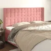 Image de Tête De Lit Avec Oreilles Rose 183x16x118/128 Cm Velours Vidaxl