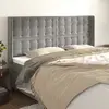 Image de Tête De Lit Avec Oreilles Gris Clair 203x16x118/128 Cm Velours Vidaxl