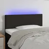 Image de vidaXL Tête de Lit à LED Meuble de Chambre à Coucher Accessoire de Lit Simple Tête de Cadre de Lit Intérieur Noir 80x5x78/88 3121308
